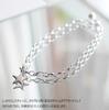 Genuine 925 silver chain bracelet with star and slim design with a Perfect for and cute Popular brand name jewelry and One size fits charm. Simple,