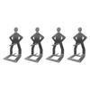 4pcs Funny BBQ Accessories Hot Dog Sausage Stand Holder Portable Barbecue Rack Stainless Steel Roaster Rack Stand