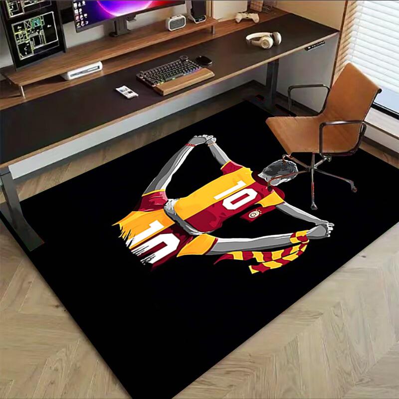 1PC Footballer, Scarf Extra Large Non-Slip Floor carpet, Office, family, bedroom, Studio - Large Area Rug Indoor Rugs, Vibrant Colors-A280