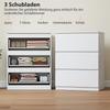 Chest of Drawers with 3 Drawers, for Living Room, Bedroom, Hallway, Particleboard, White
