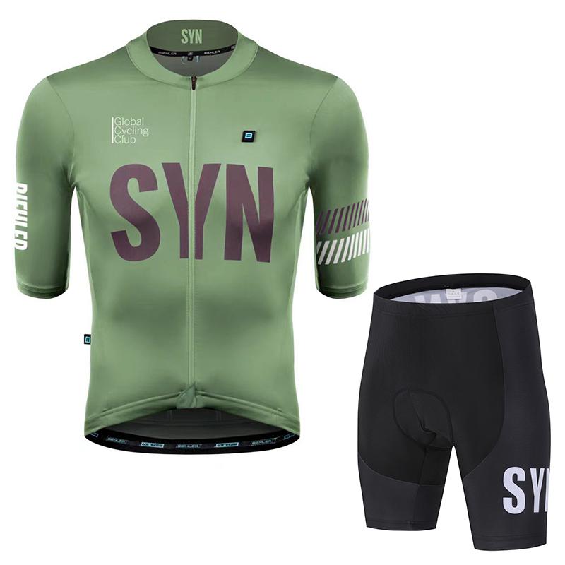 Road Bike Cycling Suit Summer Cycling Jersey Sponge Cushion Cycling Bib Polyester Fiber Bicycle Top 2026 Summer Breathable Cycling Suit