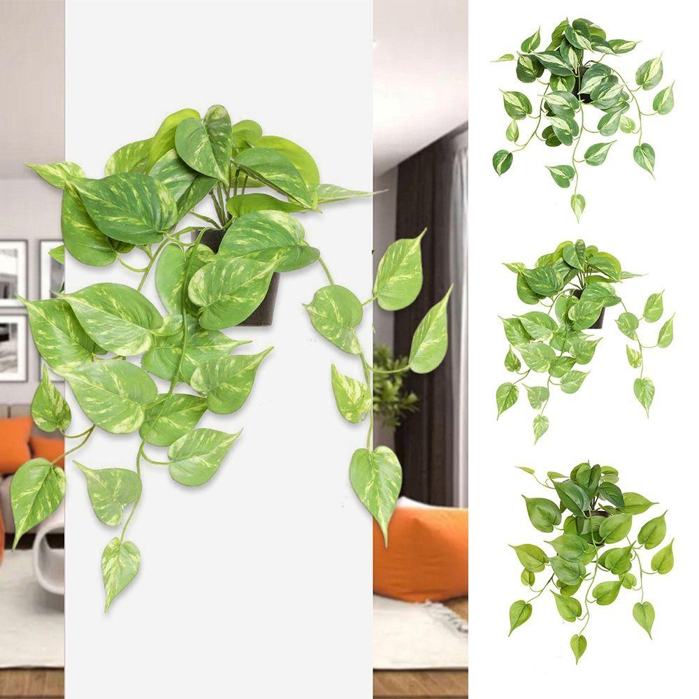 Green Simulated Green Vines Desktop Ornament Faux Grass Lifelike Artificial Plant  Wedding Party