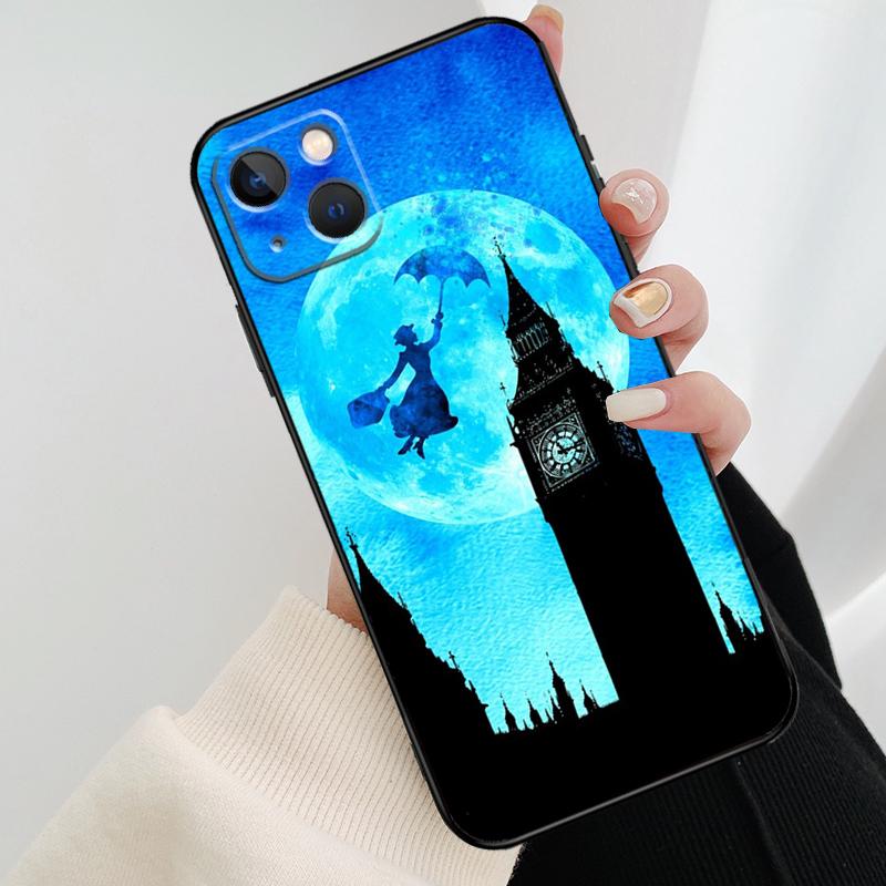 Mary Poppins Phone Case For iPhone 13 14 15 16 Pro Max 11 12 XS XR X Plus Shockproof Bumper Soft Cover