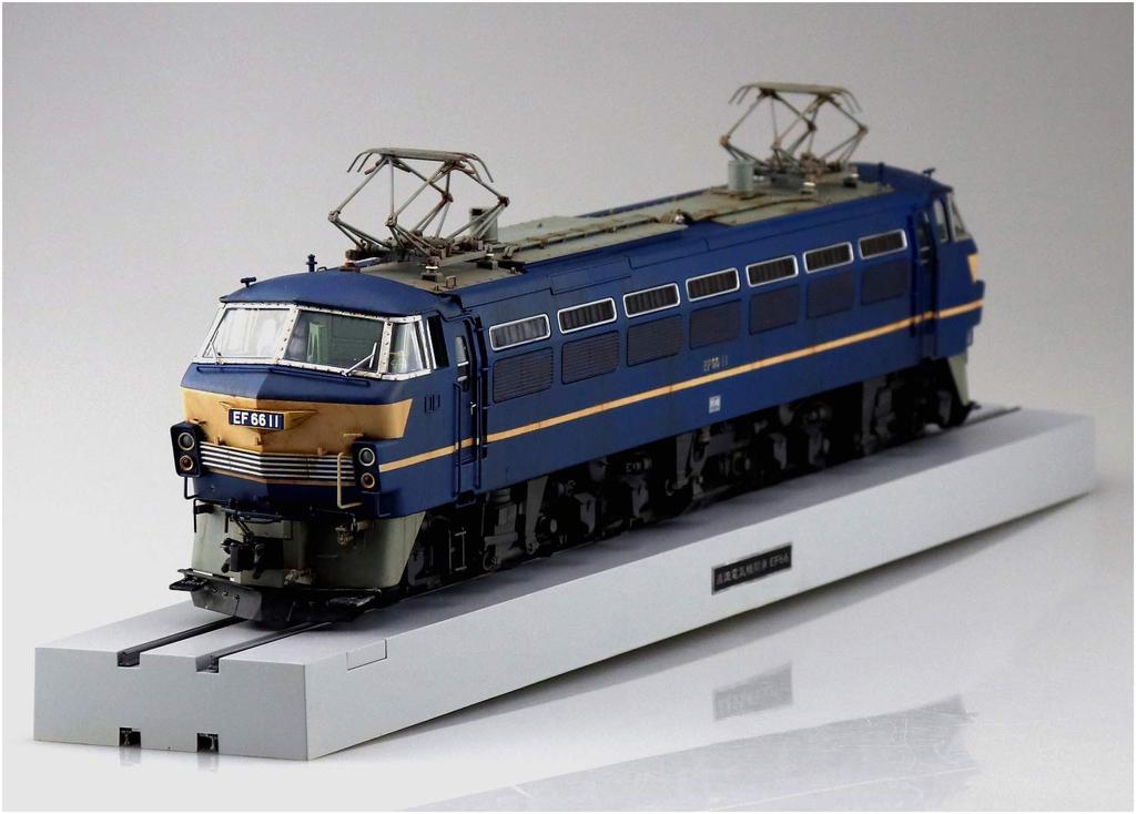 AOSHIMA Train Museum OJ Series Electric Locomotive EF66 Early Type Plastic Model 1/45 No.5