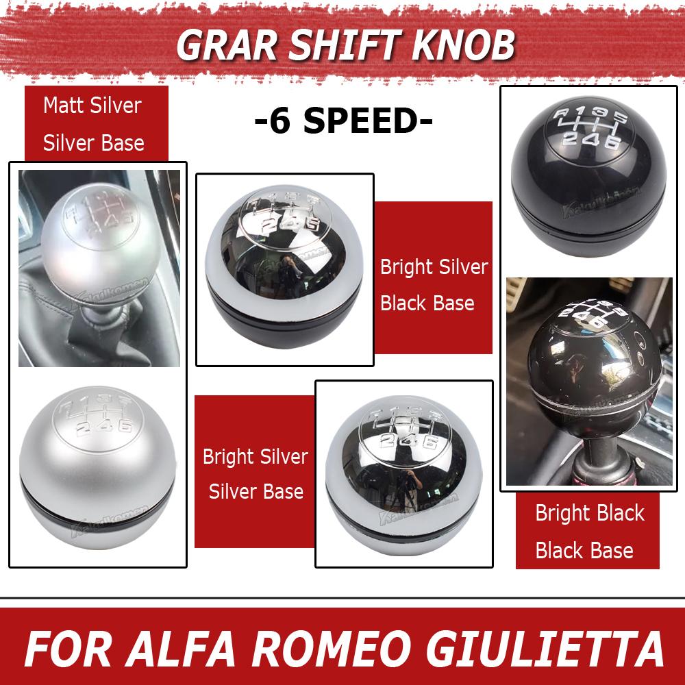 6 Speed Car Manual Gear Shift Knob Chrome Car Gear Shift Knob Shifter Lever Handball For Alfa Romeo Giulietta 2010-2019