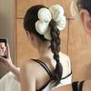 Oversized Fluffy Bread Flower Elastic Hair Ties for Women Solid Color Sweet Cute Girls High Ponytail Scrunchies Trendy Headdress
