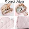 Customized Makeup Bag Quilted Travel Cosmetic Bag Travel Zipper Pouch - Cosmetic Organizer for Women