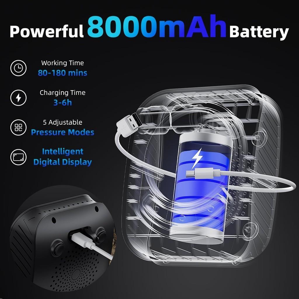 Set de douche portable léger 8000 mAh pour extérieur Pompe de bidet rechargeable pour camping Kit de bain pour animaux de compagnie Étanche IPX8