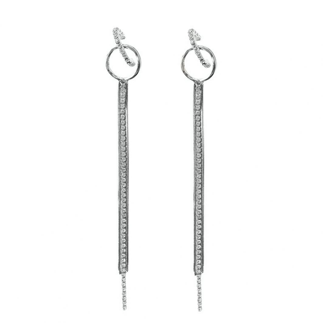 

Модные круглые длинные кисточки из сплава для женщин, серьги-подарок, ювелирные изделия серебряный