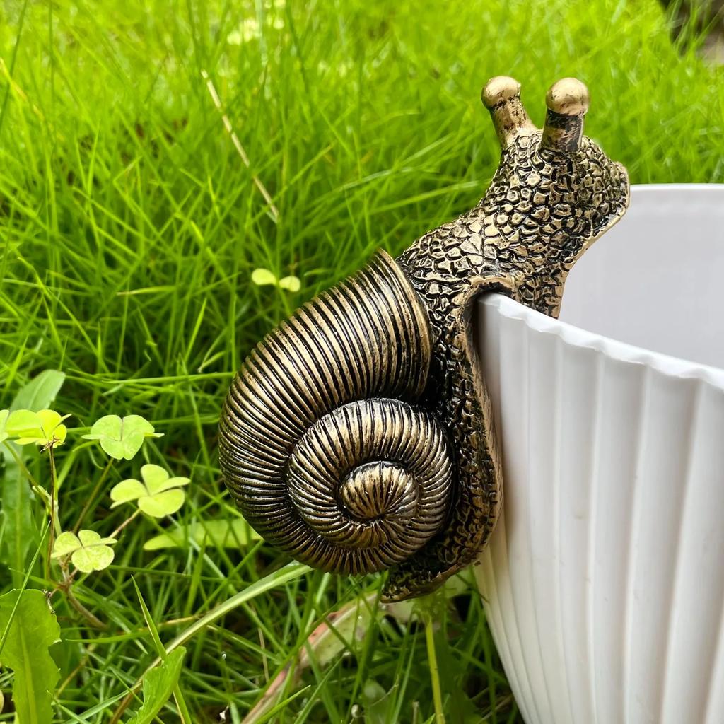 Hanging Flower Pot Snail Sculpture Decoration Resin Crafts Animal Sculpture Garden Decoration Home Decoration