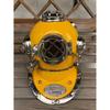 U.S Navy Yellow Antique Diving Helmet - Mark V Deep SCA Scuba Divers Helmet