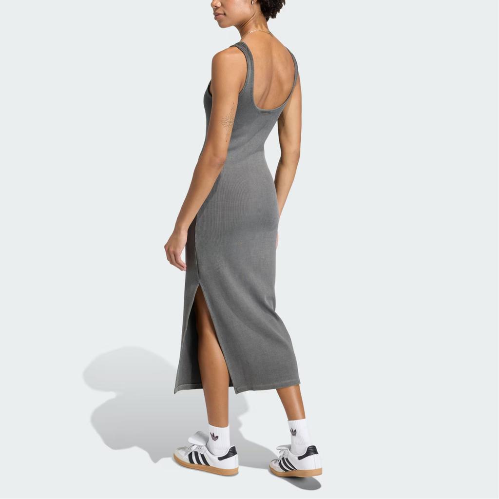 Adidas Originals Rib Tank U-Neck Sports Casual Wash Slim Daily Cami Dress Women dresses KE3163