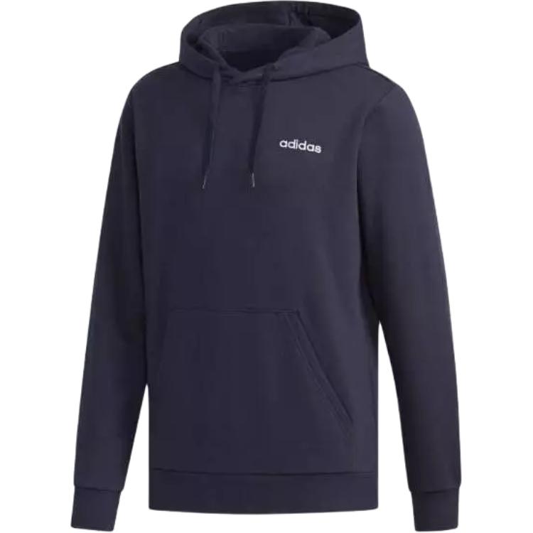 Adidas Solid Color Comfortable Hooded Pullover Long Sleeve Sweatshirt Men sweatshirt Blue FM0213