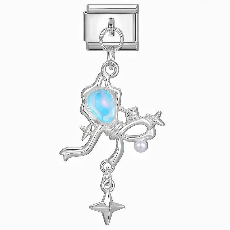 Italian Charm Bracelet Charms Dreamy Moon Butterfly Starfish Shell Pendant Diy Removable Module Link Bracelet Accessories Gifts