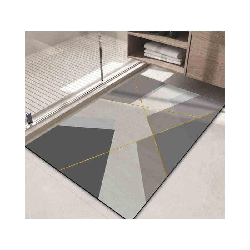 Light Luxury Style Diatom Mud Floor Mat Bathroom Bathroom Bathroom Door Dirt-Resistant Foot Mat Household Non-Slip Easy To Take Care Of