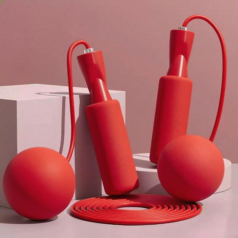1Pc Heavy Cordless Skipping Rope With Big Ball For Indoor Fitness Fat Burning Workout Home Exercise