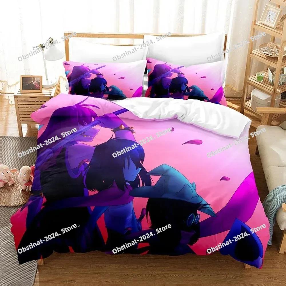 Moda Stampa 3D Anime Gioco Deltarune 2 Set Biancheria da Letto Singolo Twin Ful Quen King-Size Dimensioni Dimensioni Set Biancheria da Letto Persone Adulte Bambino Camera da Letto Piumone