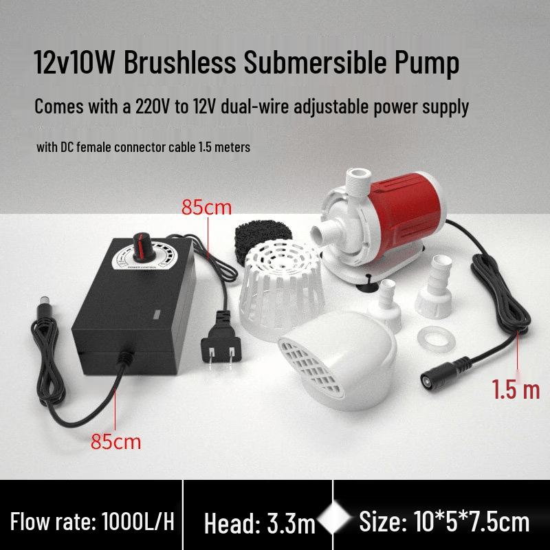 

JunDingYing 10W 1000L Adjustable DC Brushless Submersible Pump