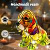 Doggy Night Light Resin Soothing Lighting LED Colorful Bagitte/Teddy Lamp Bedside Desktop Ornaments Gift for Bedroom Living Room