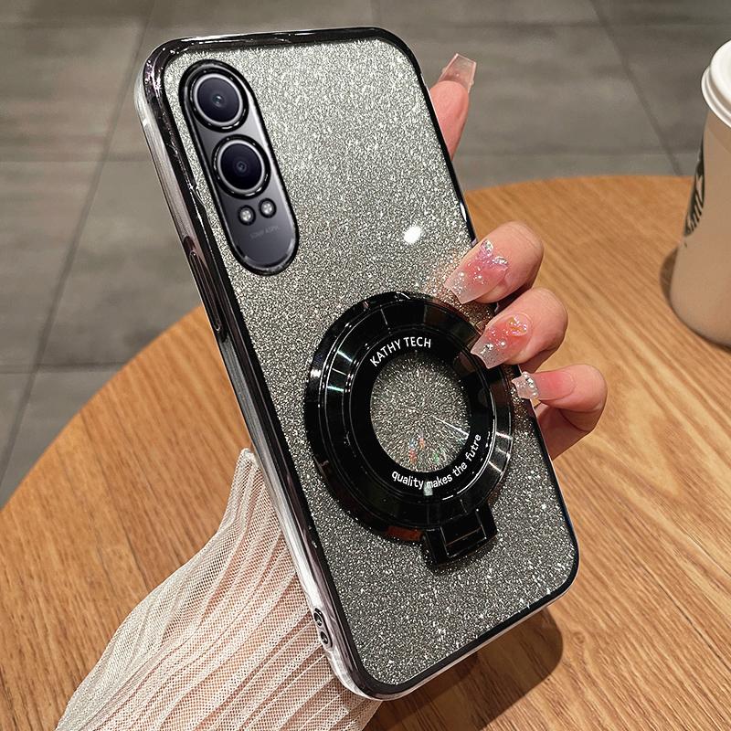 Luxury Magnetic Suction Stand Phone Case for OPPO Reno 11 10 9 8 12 Pro Find X7 6 Pro A 97 96 95 94 93 Anti Drop Bracket Shell