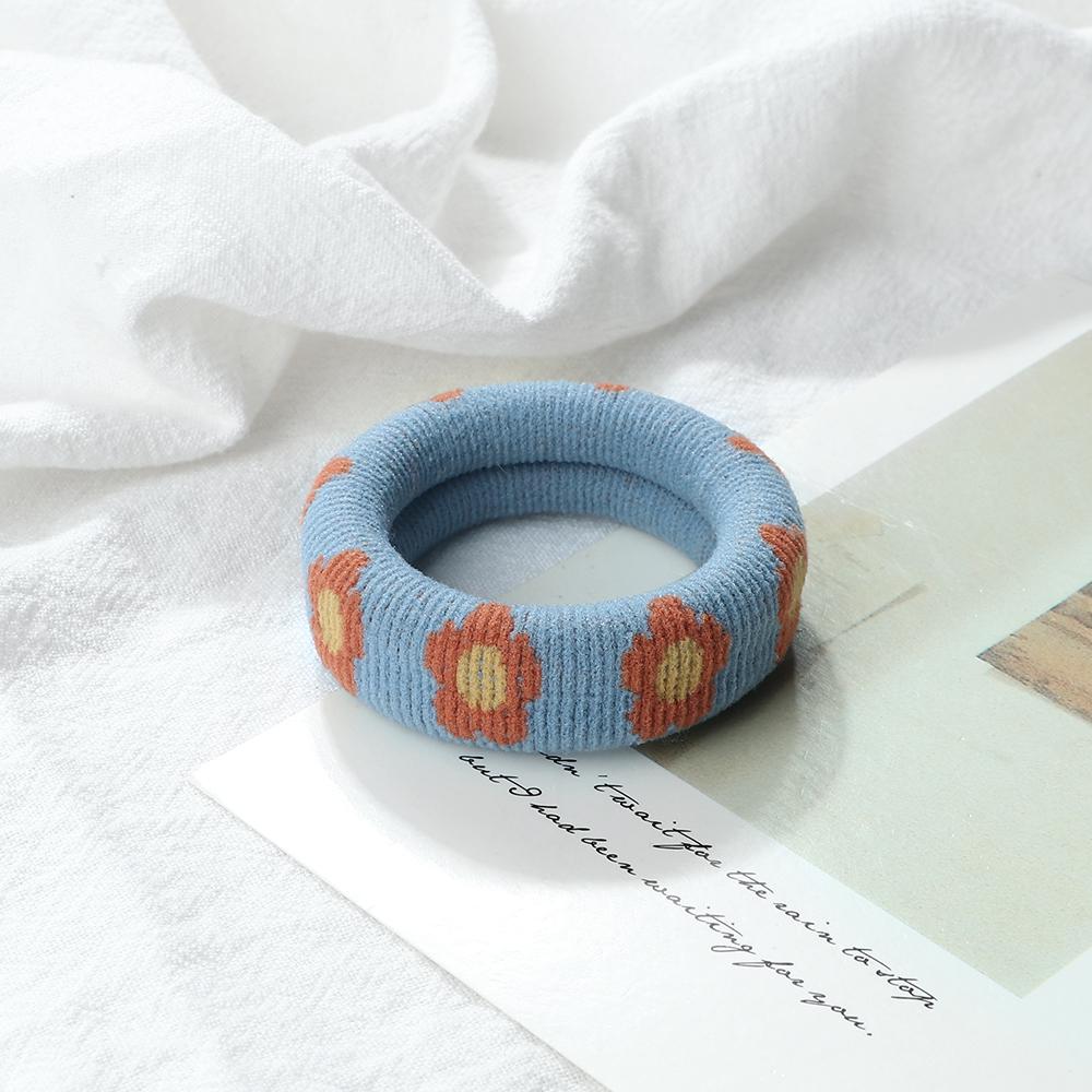 5PCS/Set Cute Colorful Thick Hair Bands Daisy Elastic Girls Rubber Band Headwear Hair Accessories Scrunchies Women Holder Gifts