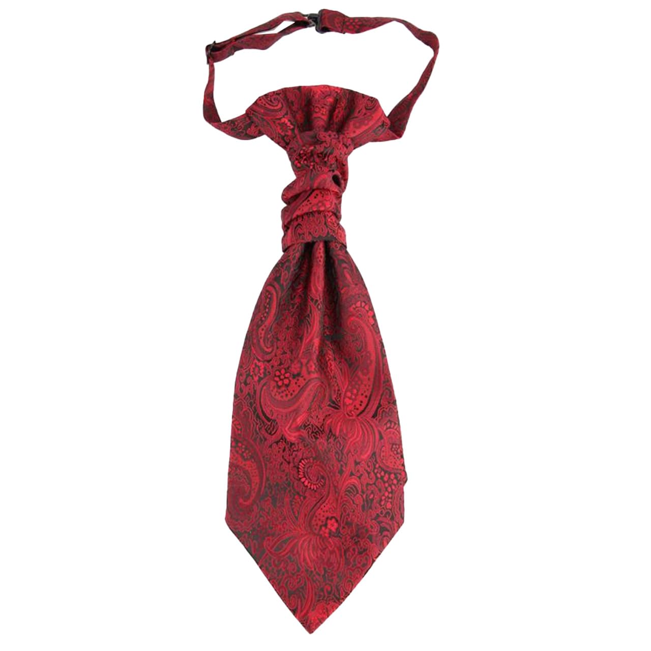 [Белый Клык] Элегантный галстук с узором пейсли, Мода в стиле business casual, Стильный мужской NC069 (Вино)