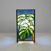 Mosaic Colored Glass Bedside Table Lamp for Bedroom, Small Night Light, Stained Glass Desk Lamp for Halloween and Christmas Gift