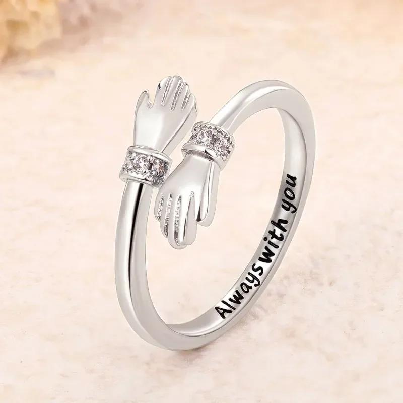 Adjustable Hand Opening Ring For Women Versatile Resizable Chic Girls Statement Jewelry Simple Design Finger Accessory