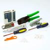 IWISS LAN Cable DIY Tool Kit Crimping Pliers Wire 2 Punchdown and 10 Connectors Kit, 12-Piece Includes (with Stripper), Stripper, Screwdrivers, Tool,