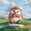 Acrylic Flat Surface Pendant Cute Hedgehog Finger To Love Heart Design Decor For