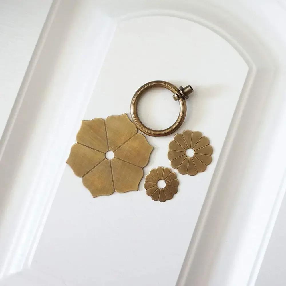 Bouton de Tiroir de Meuble/Porte en Bronze/Laiton Ancien Poignée Anneau Pendante d'Armoire Commode Crochet de Murale Quincaillerie de Meuble
