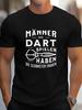 Unisexs Plus Size GerUnisex Humor TShirt Funny Dart Sword Game Design with GerUnisex Text Casual Crew Neck Short Sleeve Tee for Darts Parties