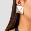 IngeSight.Z Creative Gold Color 3D Geometric Stud Earrings for Women Men Vintage Wedding Party Jewelry 2025 Valentine Day Gift
