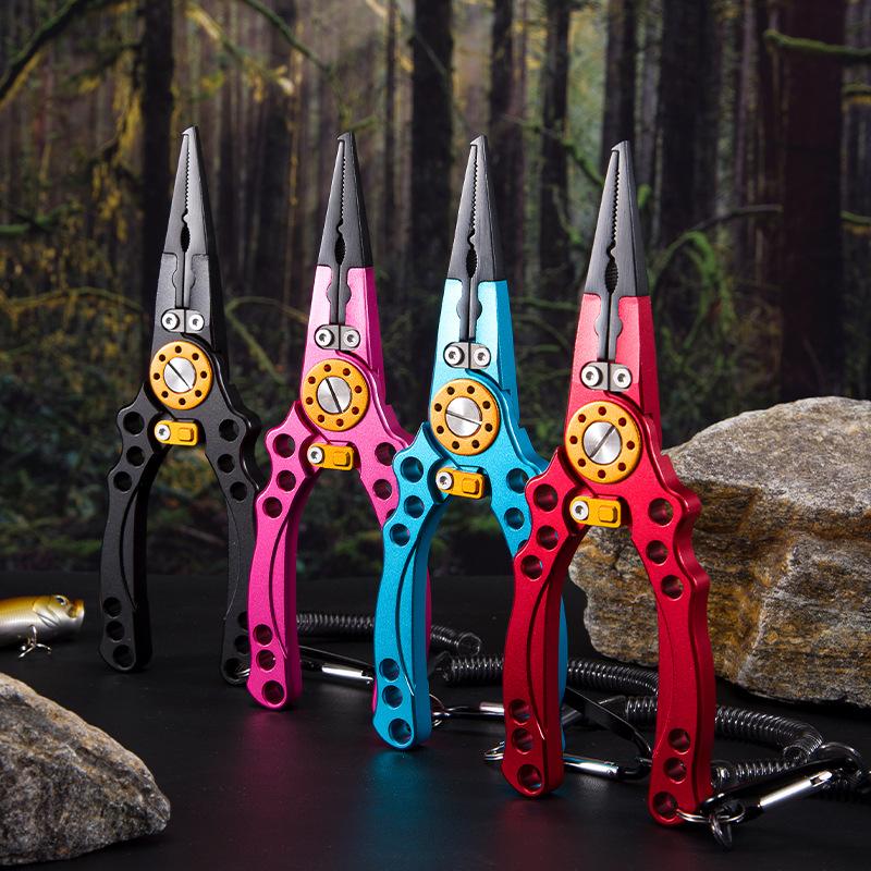 Multi-functional Fishing Pliers (Straight & Bent Jaws) — Hook Remover, Extended Hook Extraction Tool, and Fish Gripper