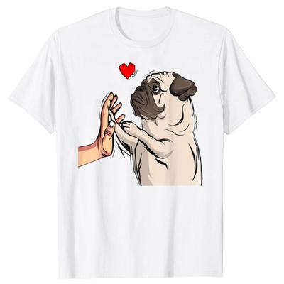 Pug Love Funny Dog Lover Owner Graphic Tshirts Men Womens Fashion Casual Tshirt 100 Cotton Loose Oversized T Shirt
