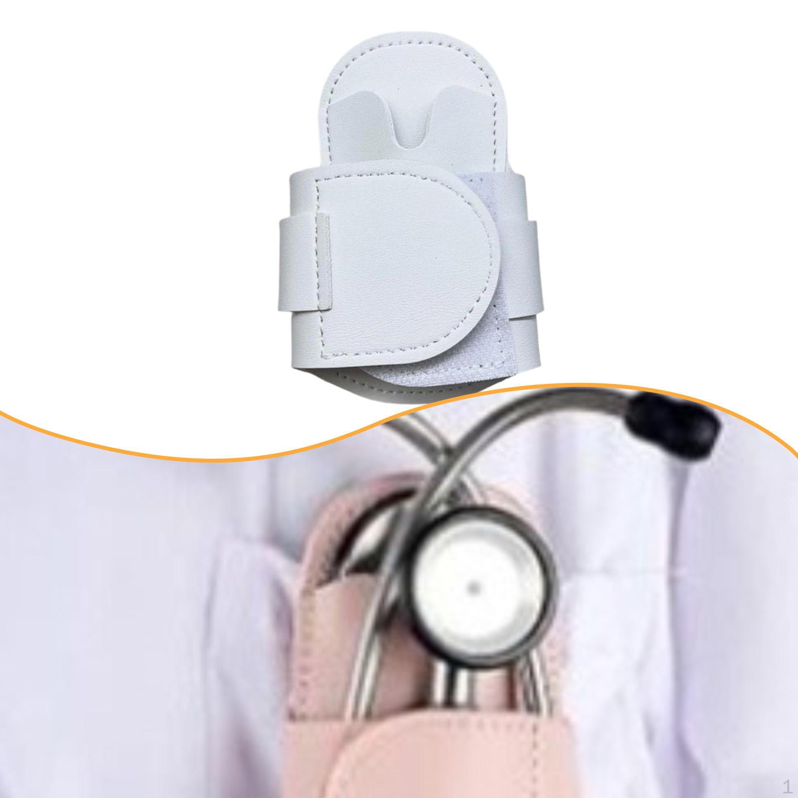 

Hip Holder Storage Organizer Protection Comfortable Accessories Convenient PU Leather Clip білий