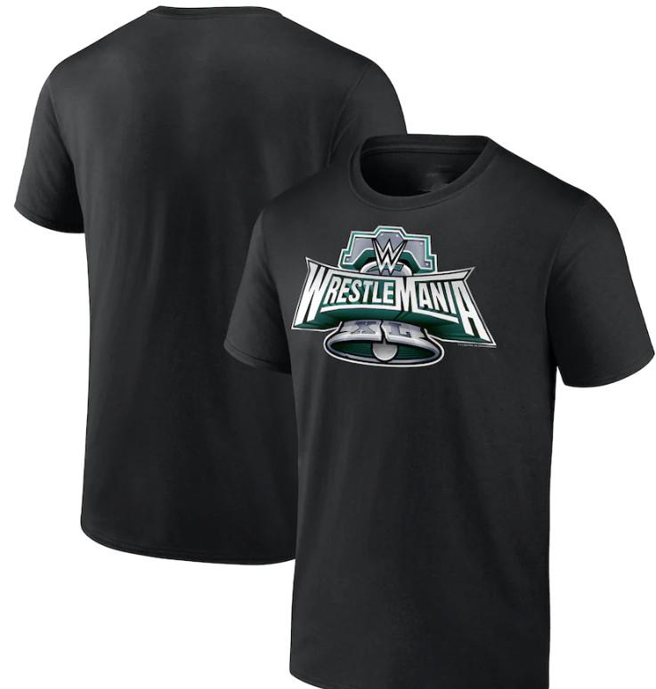 Black WrestleMania 40 Logo T-Shirt Unisex T-Shirt L