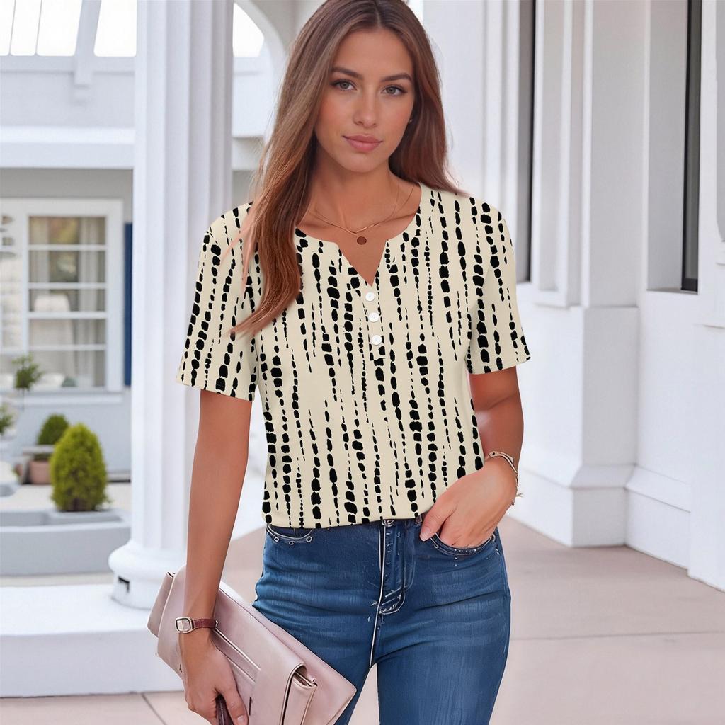 Summer Tops For Women Button Down Blouses For Women Dressy Casual V Neck T Shirts