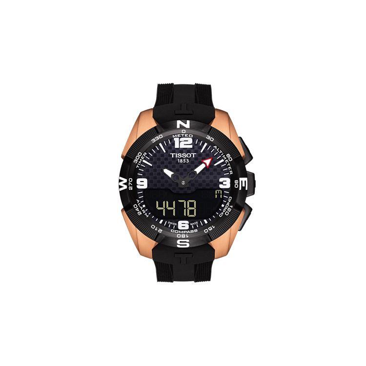 Tissot Men's Light/Black/Gold T-Touch Series Quartz Movet Swiss Smart Lcd Display Nba Special Edition Sports Watch Watches T091.420.47.207.00