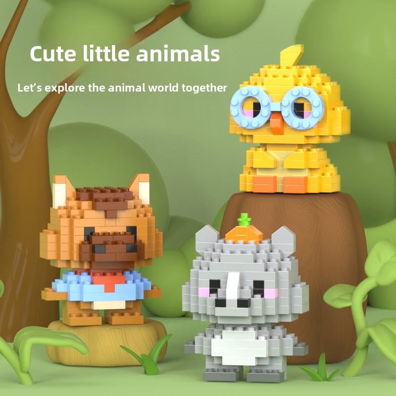 Adults Animals Micro Particle Building Blocks Toy for Children 6 to 12 Years Old Boy Birthday Gift Dog Cat Mini Bricks Girl Toys
