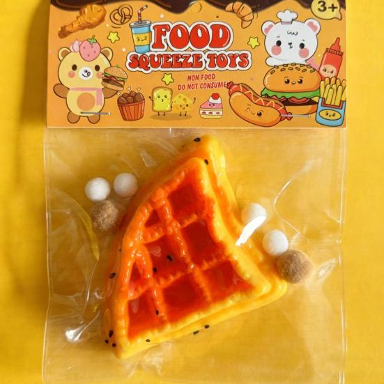 Simulation Baked Goods Squeeze Toy Stress Relief Croissant Waffle Toast Bread Sensory Toy Decompression Food Fidget Stress Ball