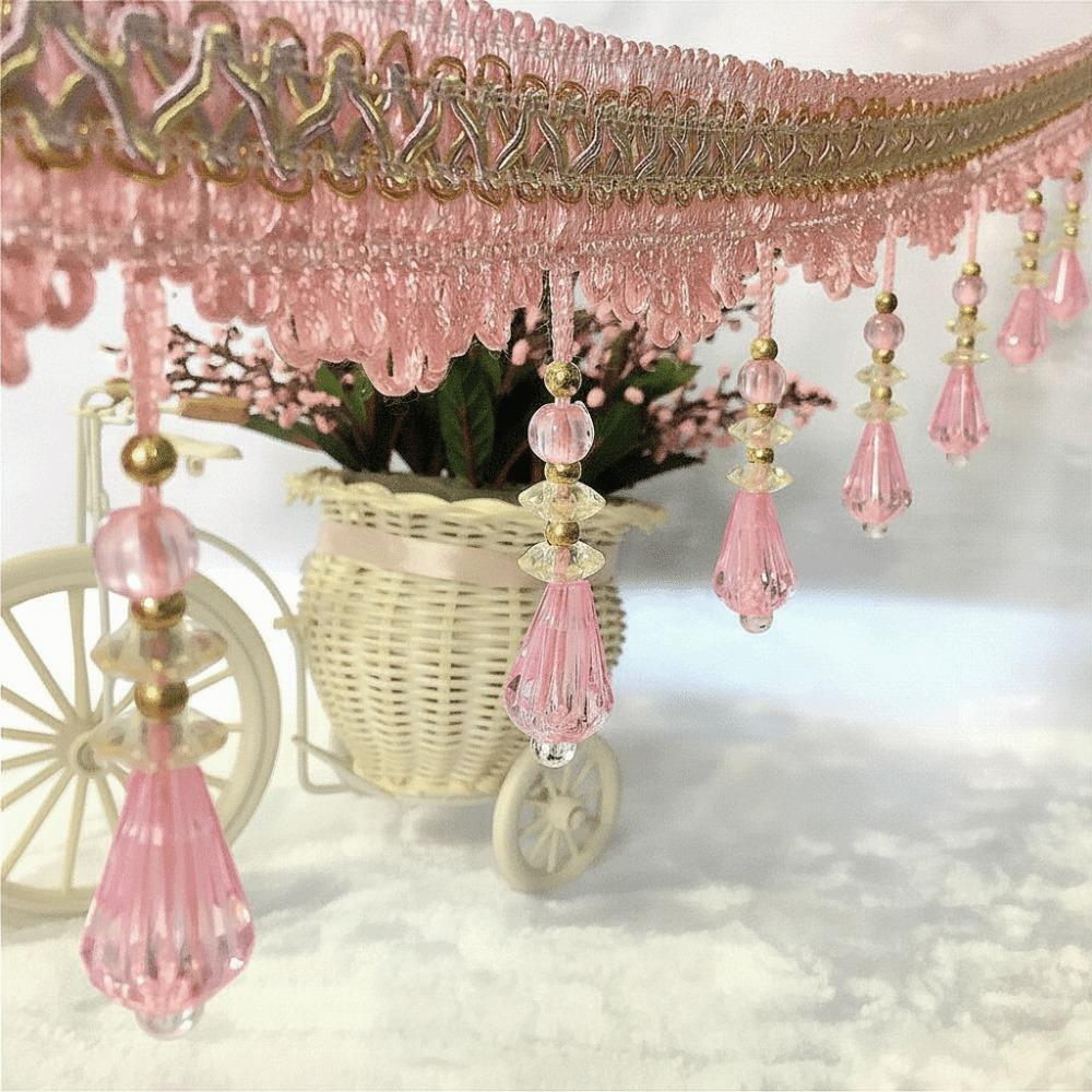 12M Droplet Shape Tassel Lace Trim Woven Texture Lace Trim Ribbon  Home Decoration