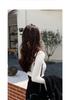 Solid Color V-Neck Long Sleeve Knit Sweater Top for Women, Spring 2025 Slim Fit