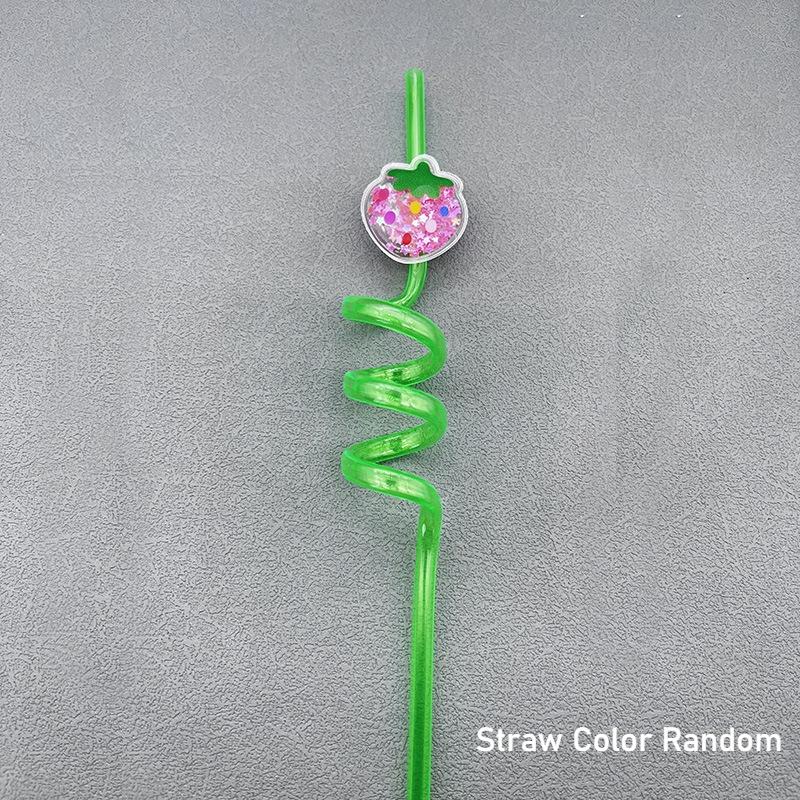 

Sparkling Fruit Shaped Straw Cute Children s Curved Plastic Straw Reusable Bar Milk Tea Straw Wedding Birthday Decor 1pcs земляничный