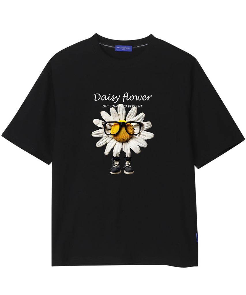 ONEHUNDREDPERCENT FOR WOMAN Ohpxharmonia Daisy With Glasses Semi-Oversized Short Sleeve T-Shirt
