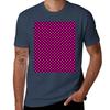 Bright Hot Neon Pink And Black Racing Car Check Tshirt Comfortable Basic Crew Neck Tee Tshirt