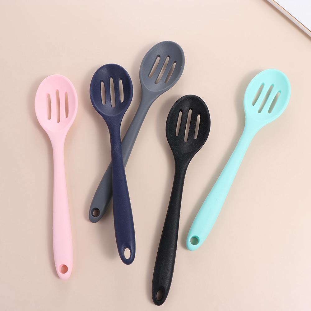 Baking Heat Resistant Silicone Kitchenware Non-stick Cooking Tools Slotted Spoon Cookware Utensils
