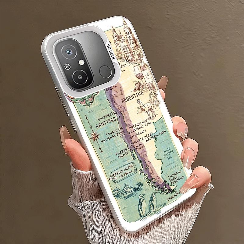 

Chile Flag Map Passport Shockproof Phone Case for Xiaomi Poco X7 X6 X5 X3 Pro F7 Ultra M8 Redmi 15C 15 14C 13C 12C 10C 13 12 10 Xiaomi Redmi 10
