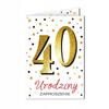 Zaproszenie Brokatowe 40 Lat, 1 Szt.