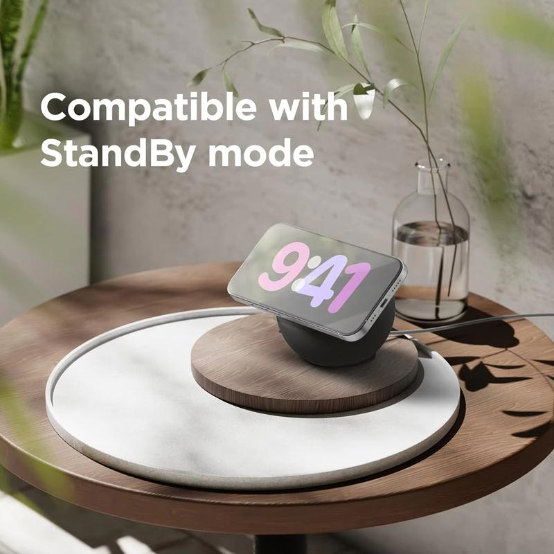 Wireless Charging Phone Holder For Magsafe Stand Apple Phone Round Silicone Magnetic Wireless Charging Stand Desktop Charging